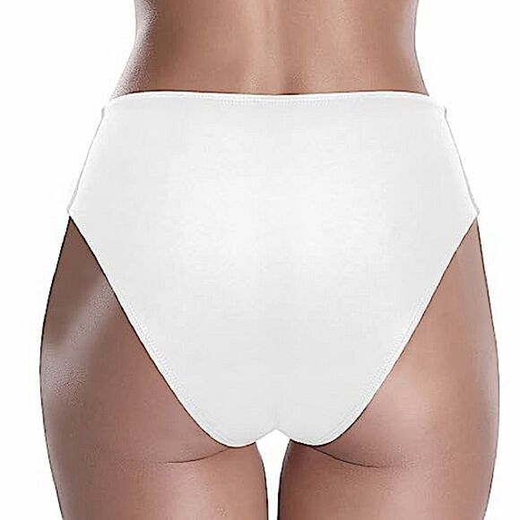 Bikini Bottoms New High Waist Swimsuit Tie Knot Front Women’s Size Medium - Picture 5 of 5